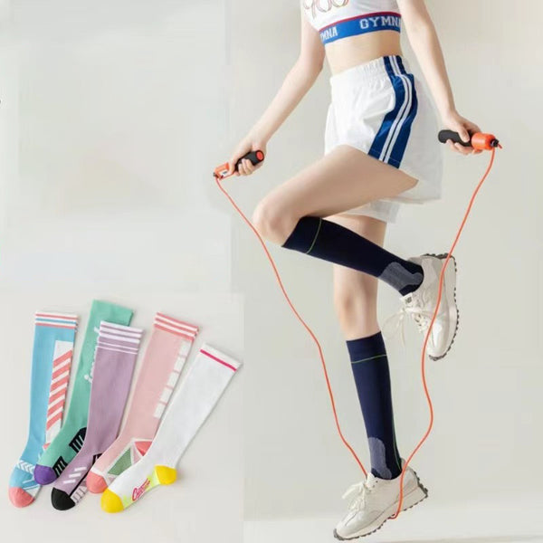 Custom Sports Cycling Fitness Compression Socks Elastic Professional Yoga Socks Pilates for Women