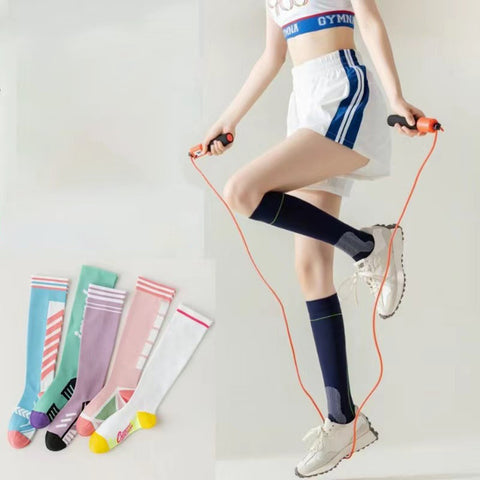 Custom Sports Cycling Fitness Compression Socks Elastic Professional Yoga Socks Pilates for Women