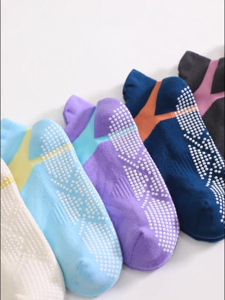 Custom Cotton Breathable Mesh Dispensing Yoga Socks Indoor Anti-slip Pilates Socks for Women