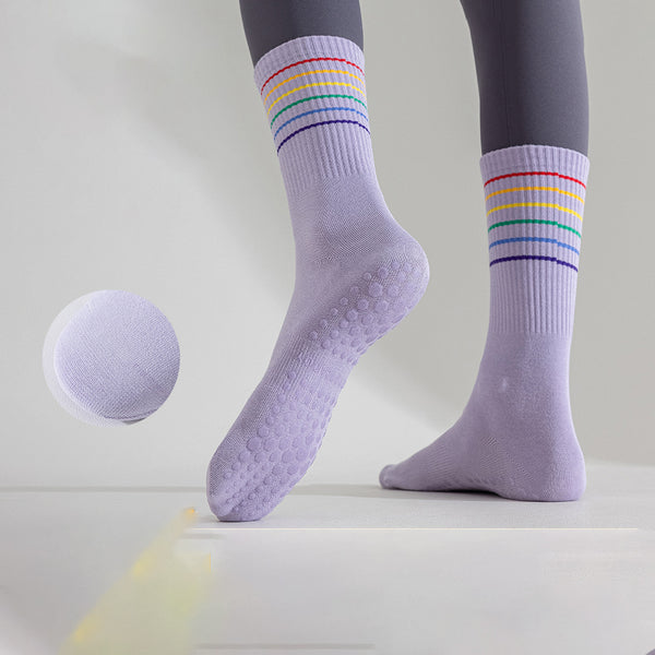 Custom Professional Cotton Fitness Non-slip Yoga Socks Sweat-absorbing Sports Socks for Women