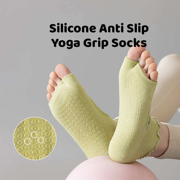 Custom Professional Cotton Anti Slip Grip Sports Socks Solid Lace Backless Yoga Socks for Women