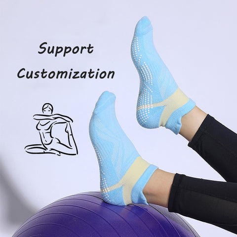 Custom Cotton Breathable Mesh Dispensing Yoga Socks Indoor Anti-slip Pilates Socks for Women
