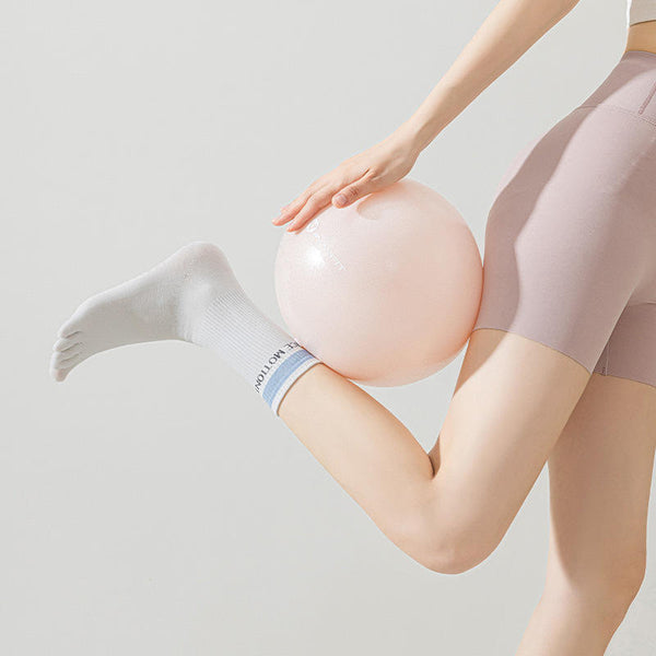 Personalized Womens Cotton Compression Socks Non Slip Grip Socks for Yoga Pilates Sports Custom Color