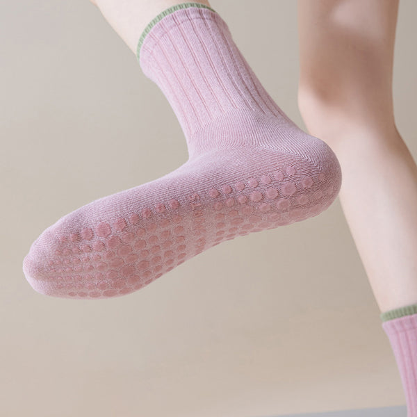 Personalized Cotton Dispensing Yoga Socks Pilates Women Non-slip Antibacterial Deodorant Sweat-wicking Socks