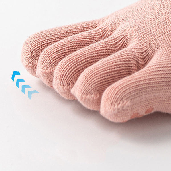 Personalized OEM ODM Dispensing Elastic Compression Pilates Toe Socks Non Slip Fitness Yoga Custom Crew Socks Women