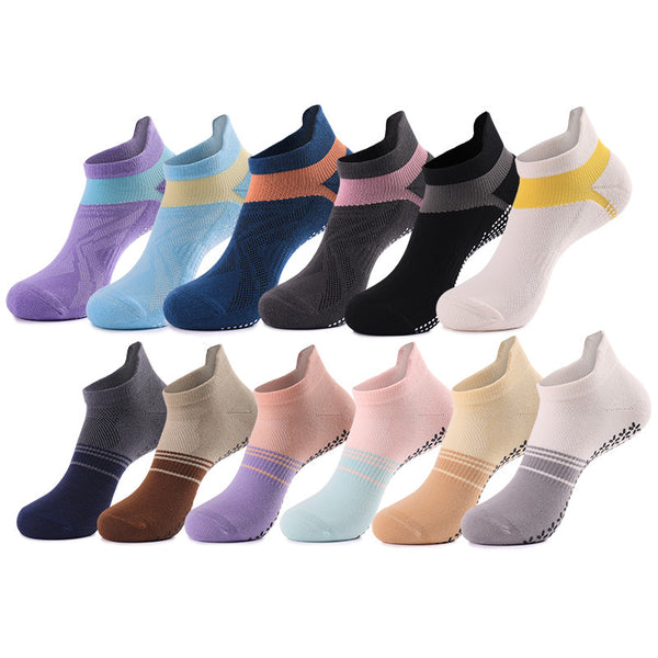 Custom Cotton Breathable Mesh Dispensing Yoga Socks Indoor Anti-slip Pilates Socks for Women