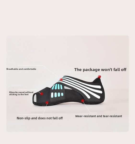 New Designer Women's Indoor Toeless Anti-slip Dance Yoga Socks Grip Five Toe Gym Pilates Ballet Socks Custom