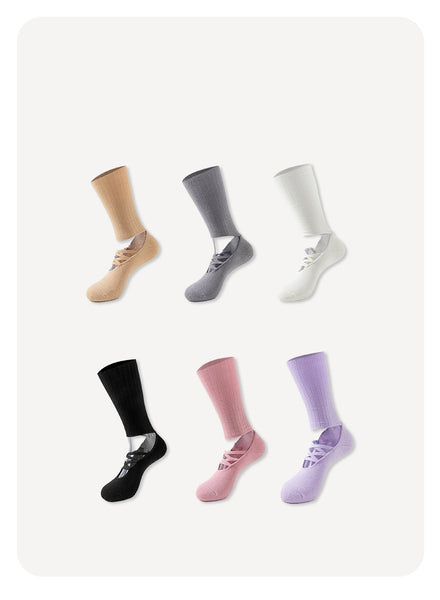 Customized Professional Cotton Anti slip Dance Yoga Socks Women Dispensing Pilates Socks for Sports