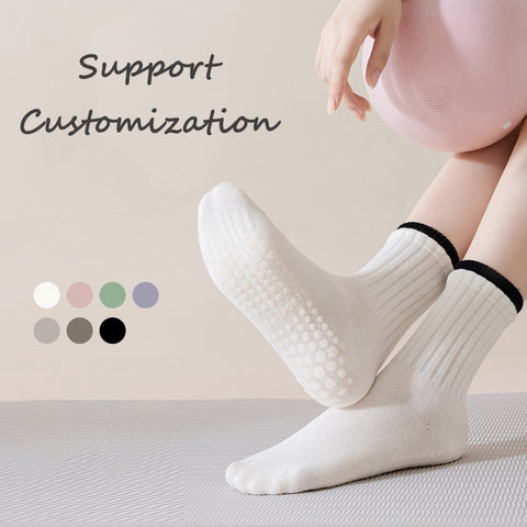 Personalized Cotton Dispensing Yoga Socks Pilates Women Non-slip Antibacterial Deodorant Sweat-wicking Socks