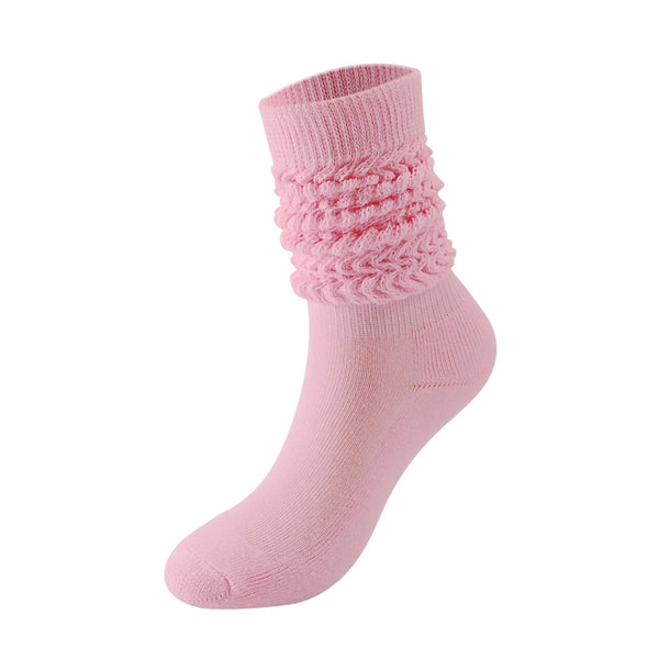 Wholesale Plain Extra Long Slouchy Scrunches Stacked Socks Girl Women Scrunch Slouch Socks with Customized