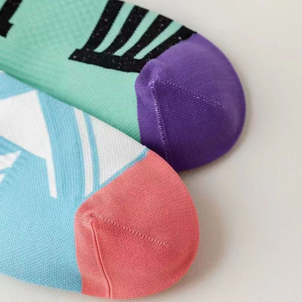 Custom Sports Cycling Fitness Compression Socks Elastic Professional Yoga Socks Pilates for Women