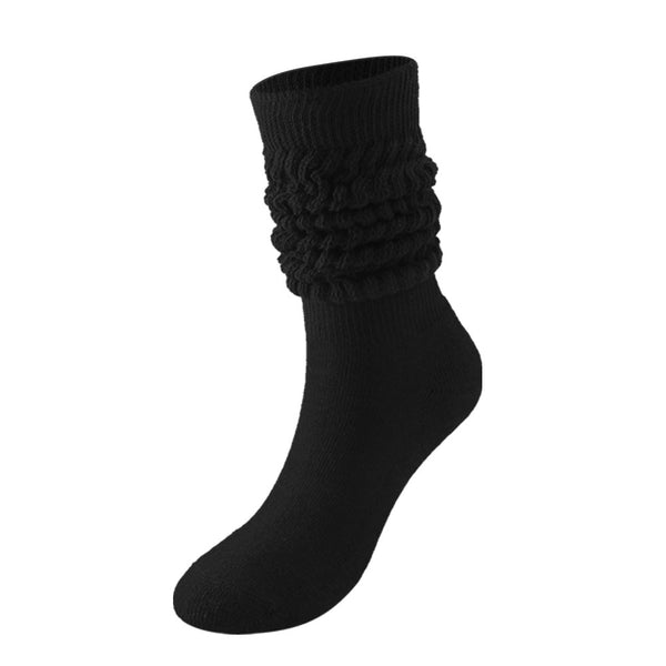 Wholesale Plain Extra Long Slouchy Scrunches Stacked Socks Girl Women Scrunch Slouch Socks with Customized