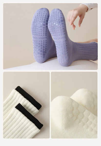 Personalized Cotton Dispensing Yoga Socks Pilates Women Non-slip Antibacterial Deodorant Sweat-wicking Socks