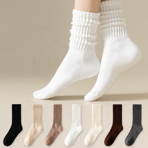 Wholesale Men's Unisex Mid Calf Crew Socks Classic Plain Ribbed Design Anti-Bacterial Thick Cotton Breathable for Summer