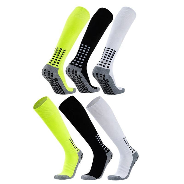 Wholesale Padded Anti Slip Sports Soccer Socks Adult Kids Grips Long Football Socks for Men