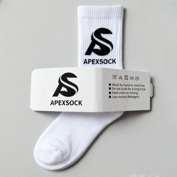 APEXSOCK High Quality Logo Custom Cotton Socks Unisex Apex Letter Socks with Box Crew Length Fashion in SNS