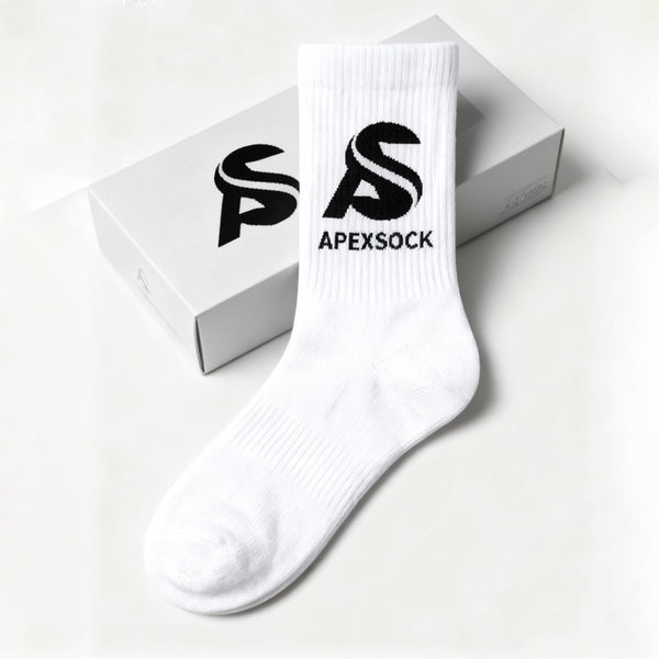APEXSOCK High Quality Logo Custom Cotton Socks Unisex Apex Letter Socks with Box Crew Length Fashion in SNS