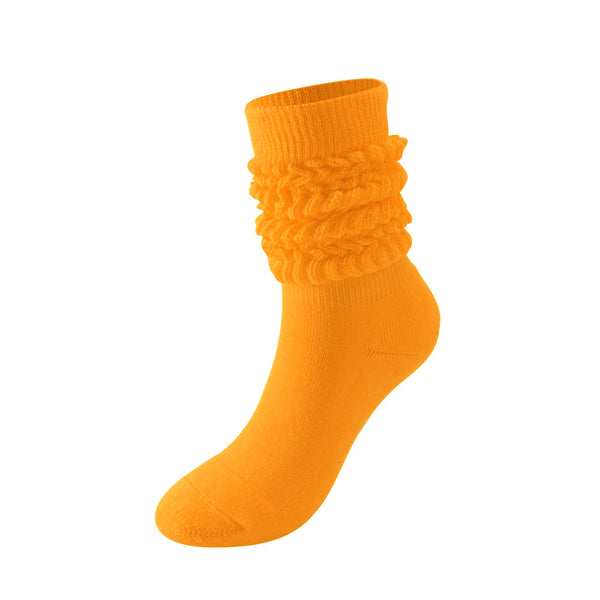 Wholesale Plain Extra Long Slouchy Scrunches Stacked Socks Girl Women Scrunch Slouch Socks with Customized