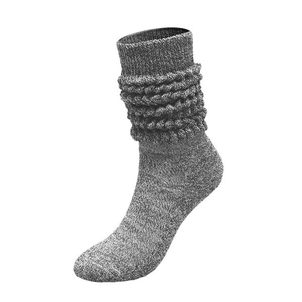 Wholesale Plain Extra Long Slouchy Scrunches Stacked Socks Girl Women Scrunch Slouch Socks with Customized