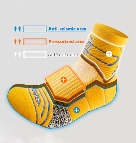 Custom Thick Padded Cushion Quarter Basketball Socks Anti-Blister Compression Marathon Running Crew Socks