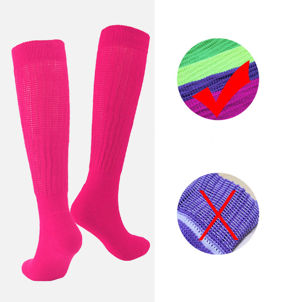 Wholesale Plain Extra Long Slouchy Scrunches Stacked Socks Girl Women Scrunch Slouch Socks with Customized