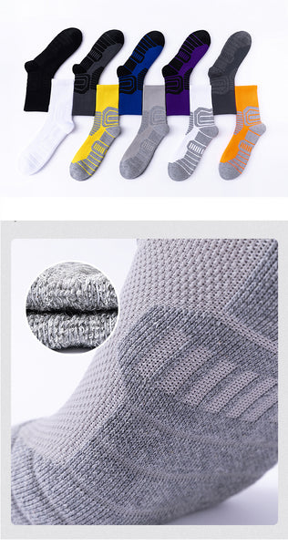 Wholesale Premium Thick Cushioned Workout Socks Men Elite Basketball Sports Crew Socks