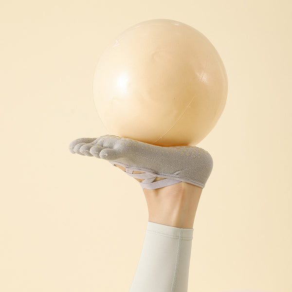 Wholesale Professional 5 Toe Grip Sticky Socks Women Anti Slip Ballet Yoga Pilates Grip Socks