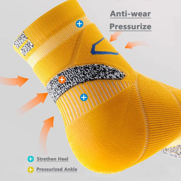 Custom Thick Padded Cushion Quarter Basketball Socks Anti-Blister Compression Marathon Running Crew Socks