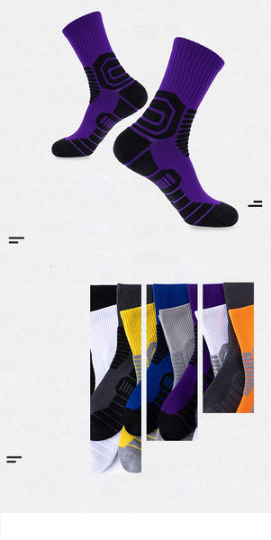 Wholesale Premium Thick Cushioned Workout Socks Men Elite Basketball Sports Crew Socks