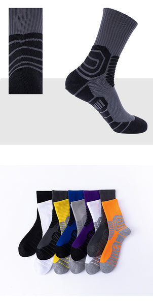 Wholesale Premium Thick Cushioned Workout Socks Men Elite Basketball Sports Crew Socks