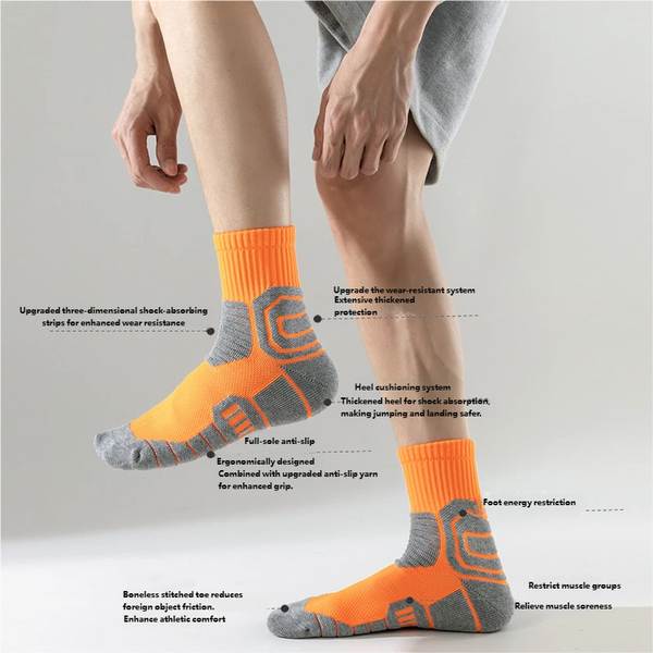 Wholesale Premium Thick Cushioned Workout Socks Men Elite Basketball Sports Crew Socks