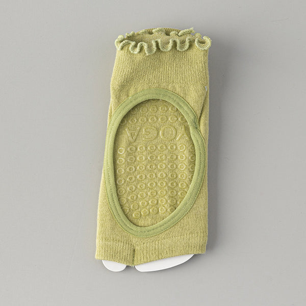 Custom Professional Cotton Anti Slip Grip Sports Socks Solid Lace Backless Yoga Socks for Women