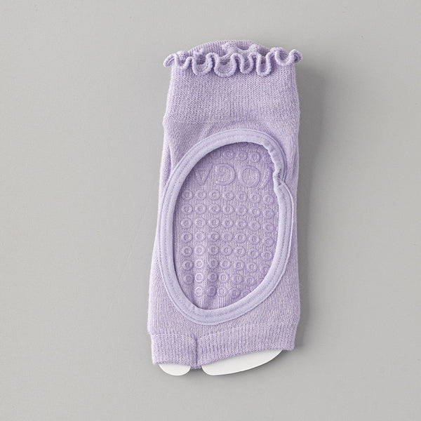 Custom Professional Cotton Anti Slip Grip Sports Socks Solid Lace Backless Yoga Socks for Women