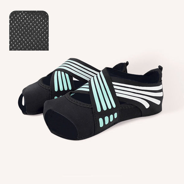 New Designer Women's Indoor Toeless Anti-slip Dance Yoga Socks Grip Five Toe Gym Pilates Ballet Socks Custom