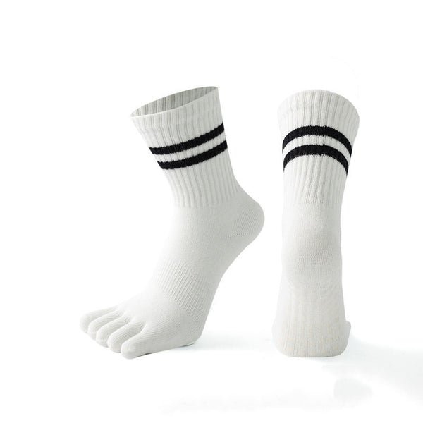 Personalized OEM ODM Dispensing Elastic Compression Pilates Toe Socks Non Slip Fitness Yoga Custom Crew Socks Women