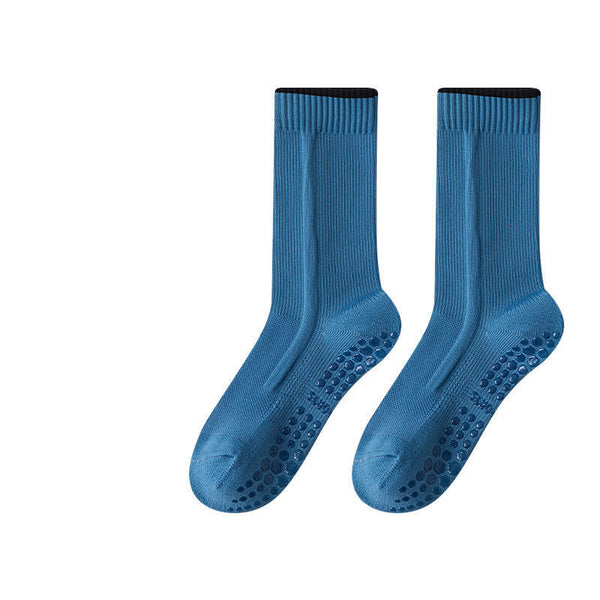Personalized Rib Cuff Dispensing Anti Slip Pilates Yoga Grippy Socks Pressure Knitted Sports Socks for Women
