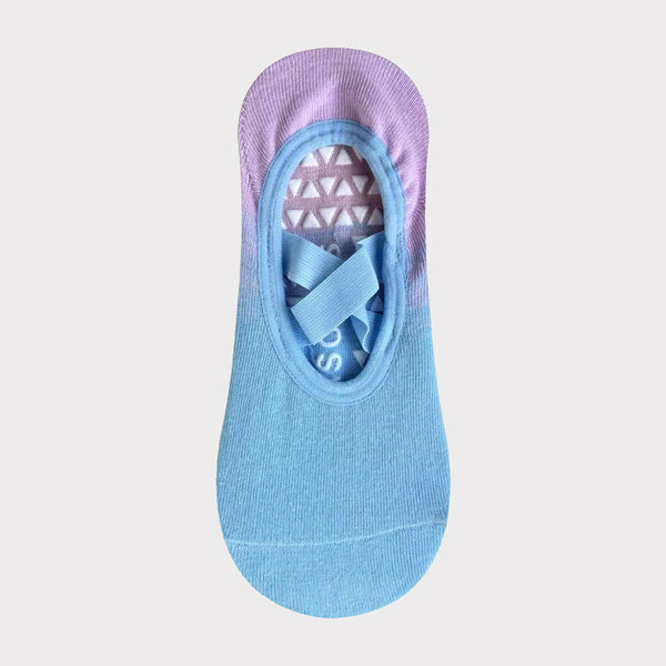 Fashion Anti Slip Elastic Ropes Ankle Yoga Pilates Socks Custom Gradient Breathable Indoor Sport Socks with Custom Logo