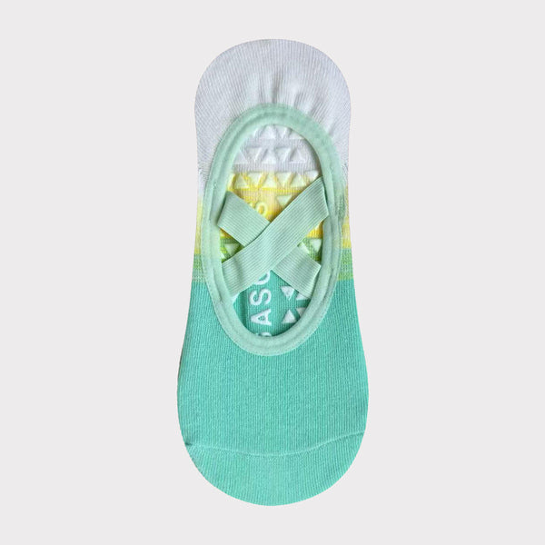 Fashion Anti Slip Elastic Ropes Ankle Yoga Pilates Socks Custom Gradient Breathable Indoor Sport Socks with Custom Logo