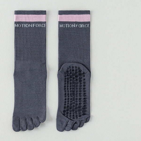 Personalized Womens Cotton Compression Socks Non Slip Grip Socks for Yoga Pilates Sports Custom Color