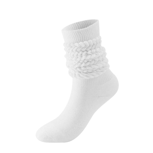 Wholesale Plain Extra Long Slouchy Scrunches Stacked Socks Girl Women Scrunch Slouch Socks with Customized