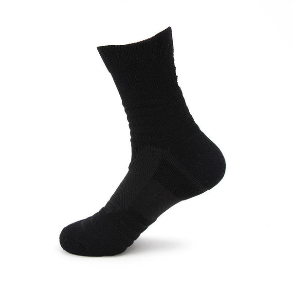 Wholesale Black Grey High Custom Logo Thin Crew Winter Summer Outdoor Sport Gym Running Basketball Socks Men Terry Cushion Socks