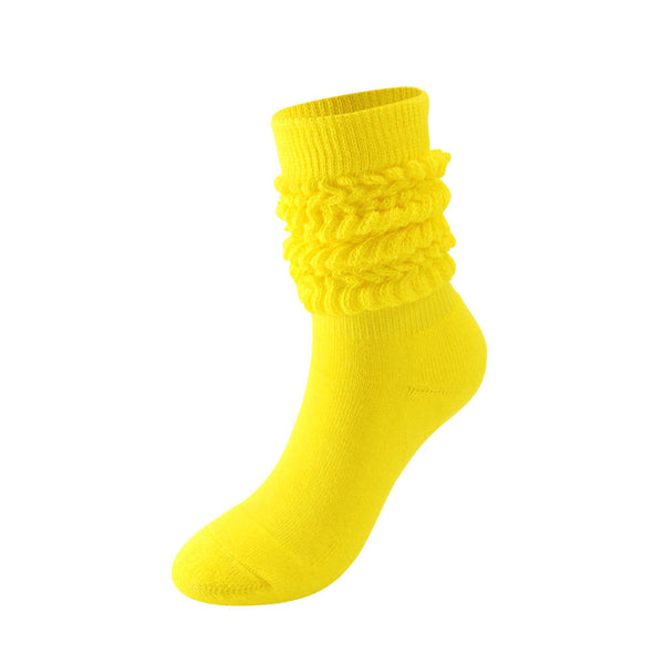Wholesale Plain Extra Long Slouchy Scrunches Stacked Socks Girl Women Scrunch Slouch Socks with Customized