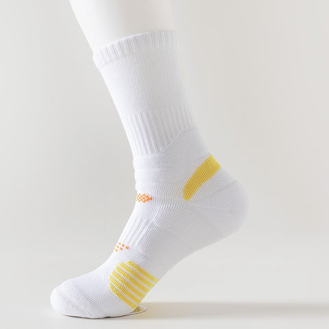 Professional Men's Women's Sports Socks for Running Basketball Sweat-Absorbent Deodorant Cotton Towel for Autumn Winter Crew