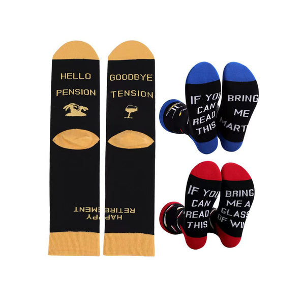 Funny Wine Letter Socks If You Can Read This Slogan Socks Men Unisex Novelty Cotton Socks