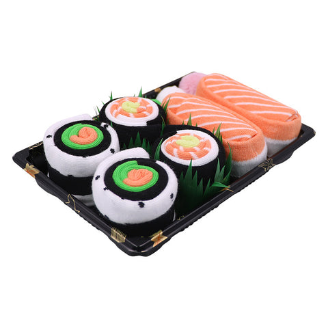 5 Pairs Fashion Unique Food Salmon Sushi Socks Box Women Unisex Trendy Funny Cotton Socks Set