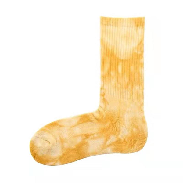 Tie-dye socks gradual change men and women lovers INS Europe and the United States street cotton sport tide socks