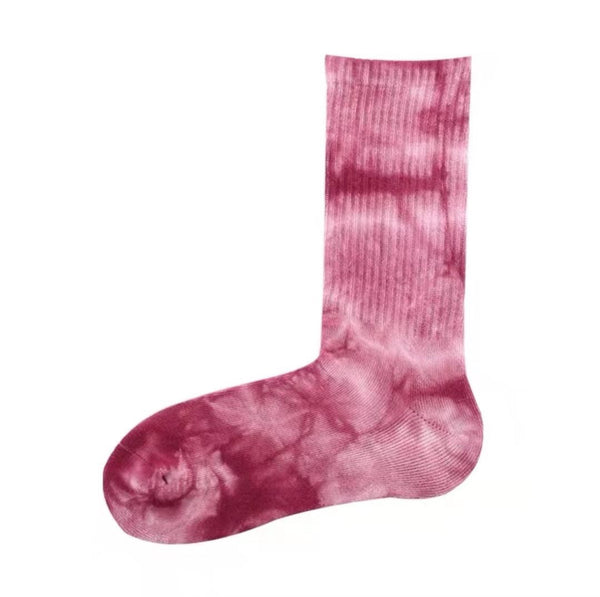 Tie-dye socks gradual change men and women lovers INS Europe and the United States street cotton sport tide socks