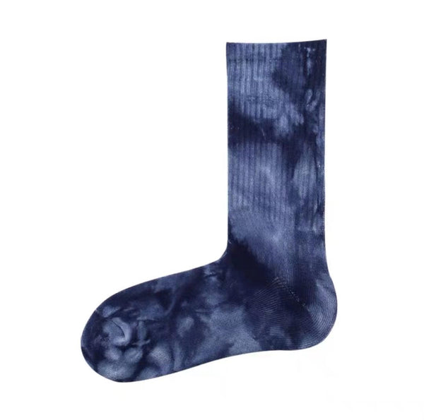 Tie-dye socks gradual change men and women lovers INS Europe and the United States street cotton sport tide socks