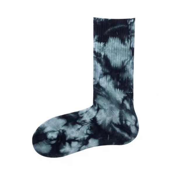 Tie-dye socks gradual change men and women lovers INS Europe and the United States street cotton sport tide socks