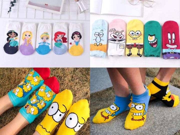 5 pairs of socks cartoon character welfare